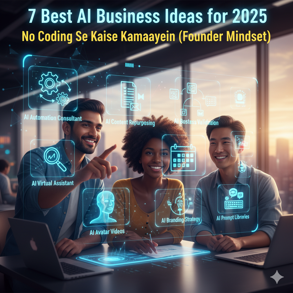 7 Best Ai Business Ideas for 2025: No Coding Se Kaise Kamaayein (Founder Mindset)